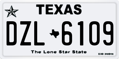 TX license plate DZL6109