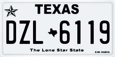 TX license plate DZL6119