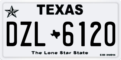 TX license plate DZL6120