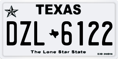 TX license plate DZL6122