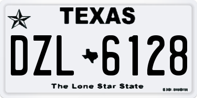 TX license plate DZL6128