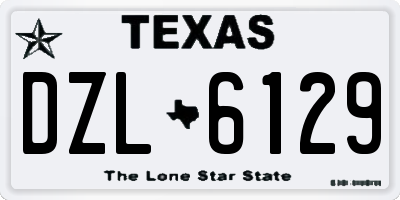 TX license plate DZL6129