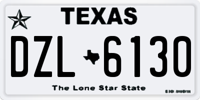 TX license plate DZL6130