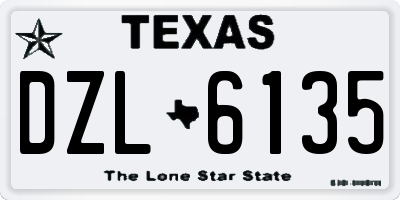 TX license plate DZL6135