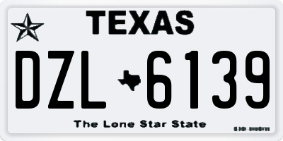 TX license plate DZL6139