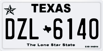 TX license plate DZL6140