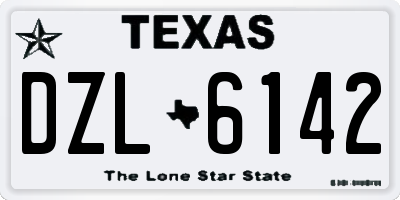TX license plate DZL6142