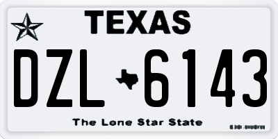 TX license plate DZL6143