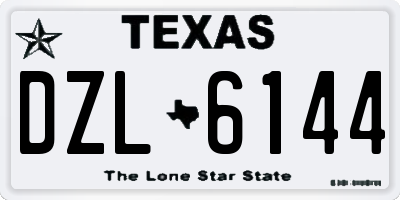 TX license plate DZL6144