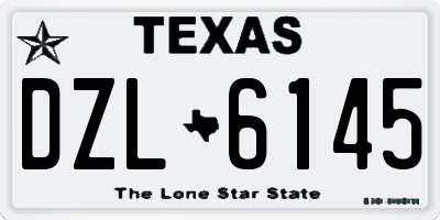 TX license plate DZL6145