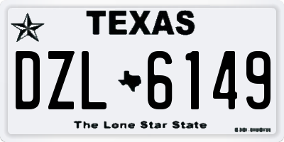 TX license plate DZL6149