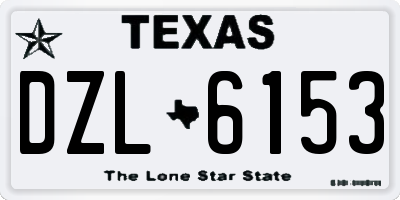 TX license plate DZL6153