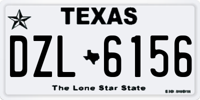 TX license plate DZL6156