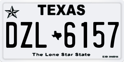 TX license plate DZL6157