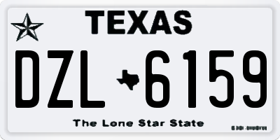 TX license plate DZL6159