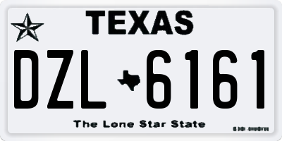 TX license plate DZL6161