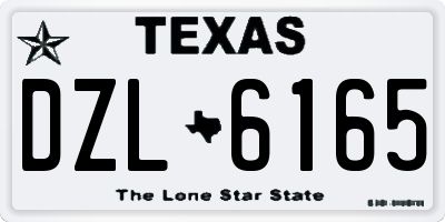TX license plate DZL6165