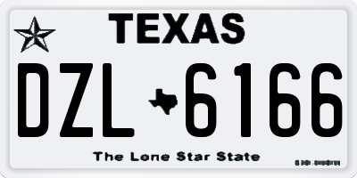 TX license plate DZL6166