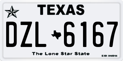 TX license plate DZL6167