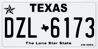 TX license plate DZL6173