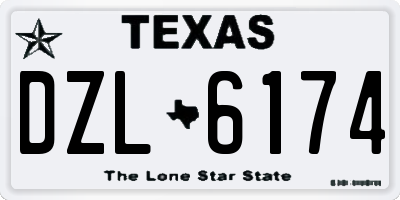 TX license plate DZL6174