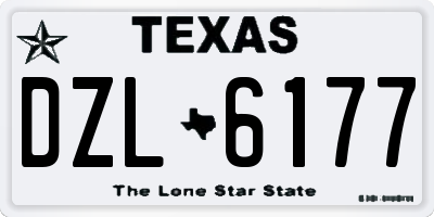 TX license plate DZL6177