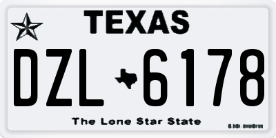 TX license plate DZL6178
