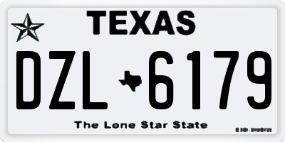 TX license plate DZL6179