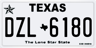 TX license plate DZL6180