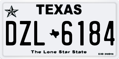 TX license plate DZL6184