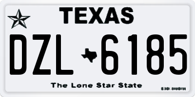 TX license plate DZL6185