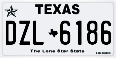 TX license plate DZL6186