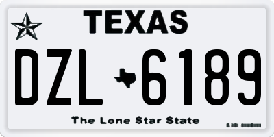 TX license plate DZL6189