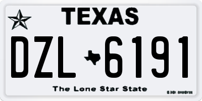 TX license plate DZL6191