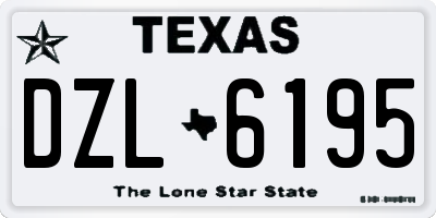 TX license plate DZL6195