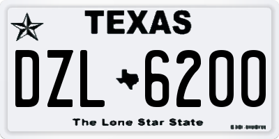TX license plate DZL6200