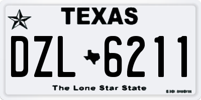 TX license plate DZL6211