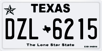 TX license plate DZL6215