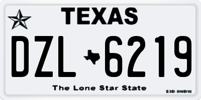 TX license plate DZL6219