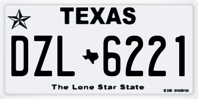 TX license plate DZL6221