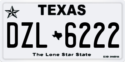 TX license plate DZL6222