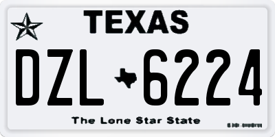TX license plate DZL6224