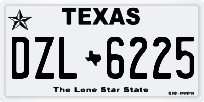 TX license plate DZL6225
