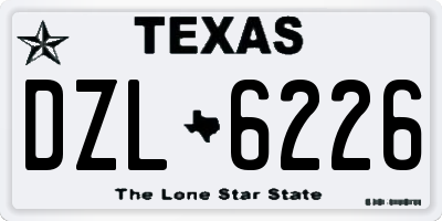 TX license plate DZL6226