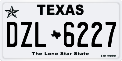 TX license plate DZL6227
