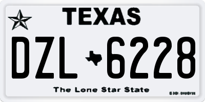 TX license plate DZL6228