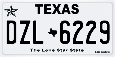 TX license plate DZL6229