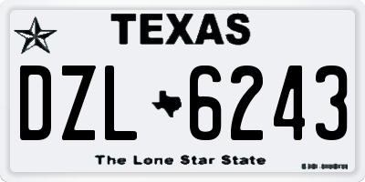 TX license plate DZL6243
