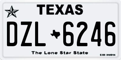 TX license plate DZL6246