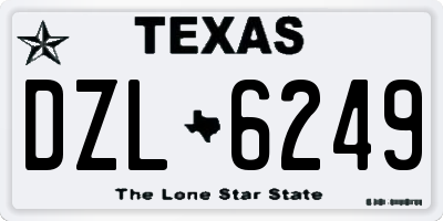 TX license plate DZL6249